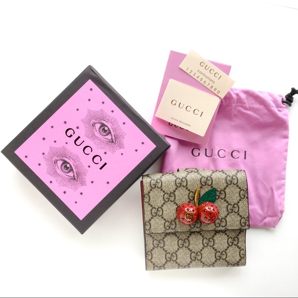 Gucci Handbags - Gucci supreme French flat with cherries wallet